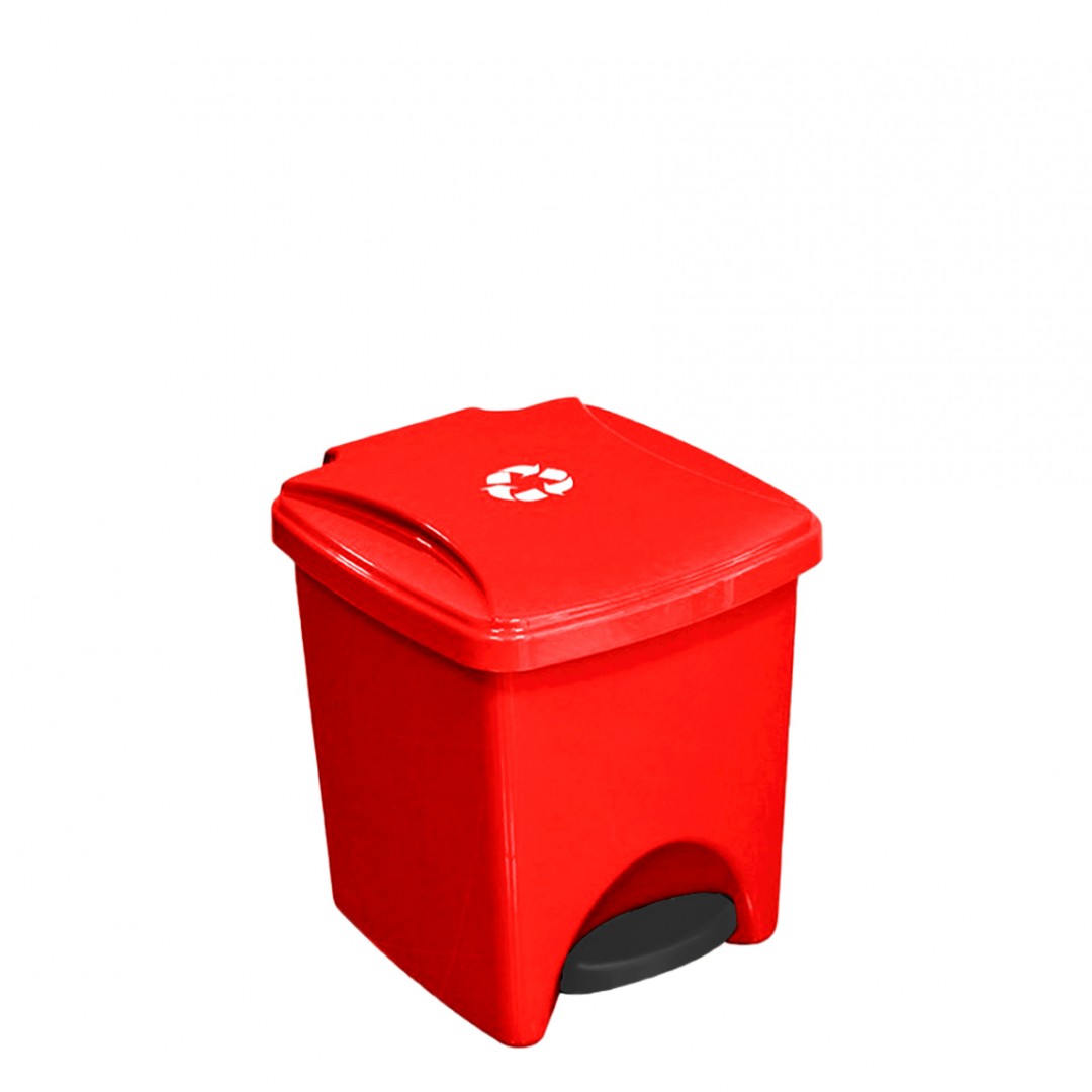 papelera-a-pedal-x-10-l-rojo-italimpia-100210r